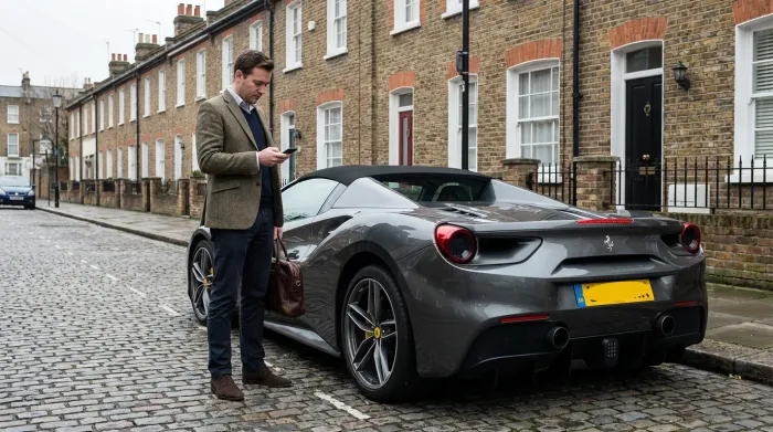 Ferrari Spider for hourly car hire in Bristol